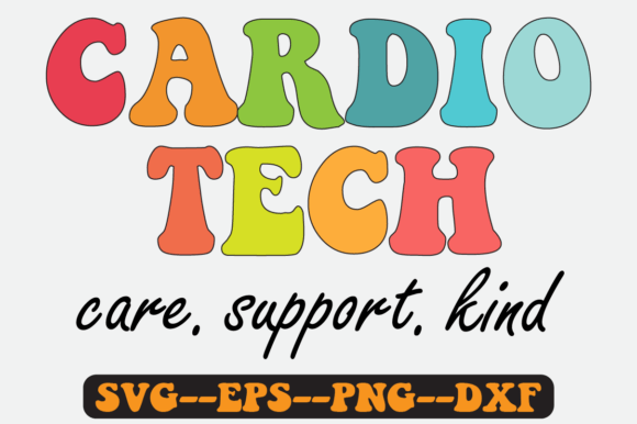 Cardio Tech Quote Retro Svg Design for Graphics & Crafts