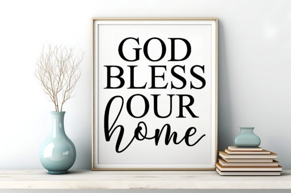 God Bless Our Home Christian Wood Sign: Graphics & Crafts for Publishers