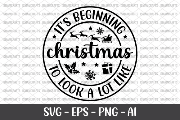It's Beginning Christmas to Look a Lot Like Note - Graphics for Crafts