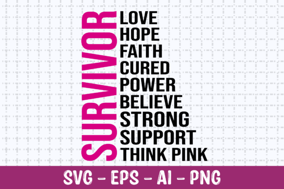 Survivor Love Hope Faith Cured SVG: Graphics for Crafts & Content