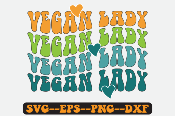 Vegan Lady Quote Retro Svg Design for Crafts and Graphics